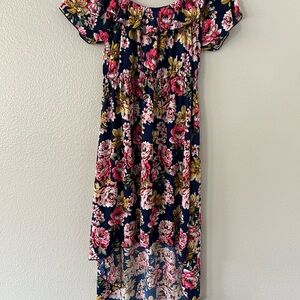 Floral High-Low Dress